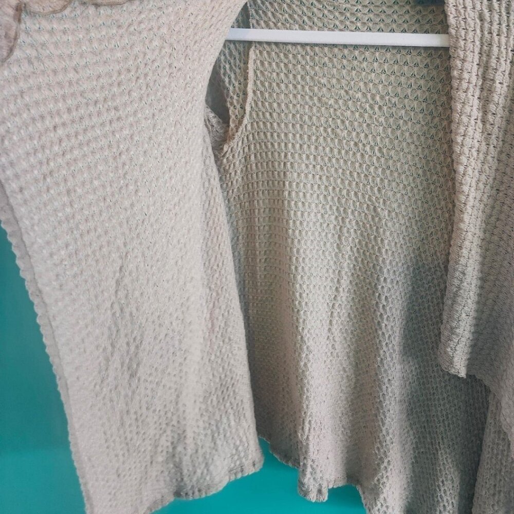 Bobeau XL Beige Cardigan Sweater Pre-owned/Unworn - Picture 4 of 8